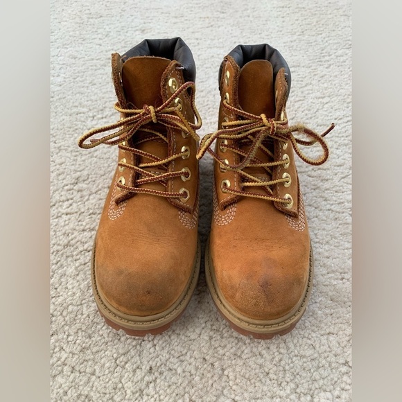 Timberland Toddler Size 10 Wheat Leather Primaloft Lace-Up Waterproof Boots - Picture 5 of 15